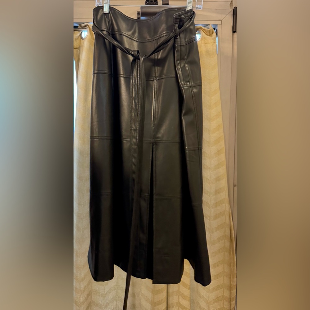 Tanya Taylor Black leather Skirt